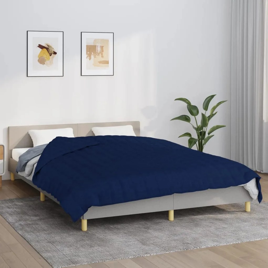 350746 vidaXL Manta pesada 11 kg 220x235 cm tecido azul