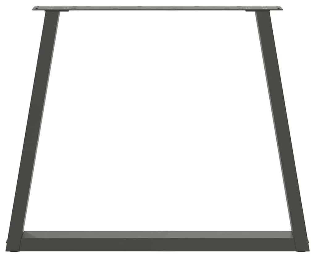 Pés para mesa de jantar em forma de V, 3 peças, antracite, 80x(72-73,3