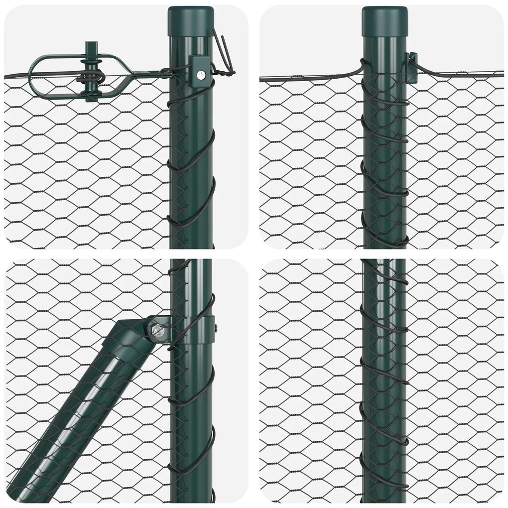 Cerca Hexagonal vidaXL Cinza 0,6x100 m Aço