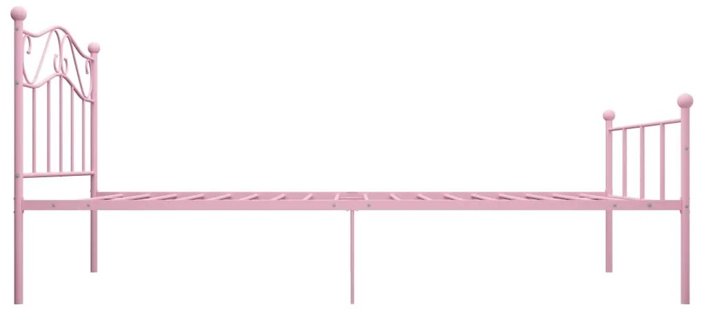 Estrutura de cama 90x200 cm metal rosa