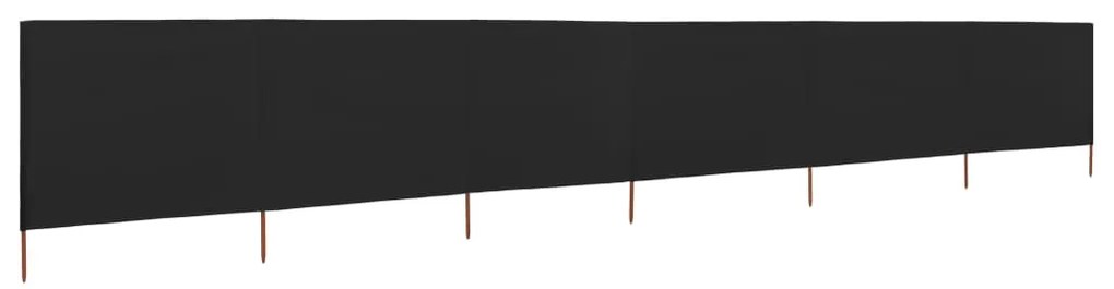 Para-vento com 6 painéis em tecido 800x120 cm preto