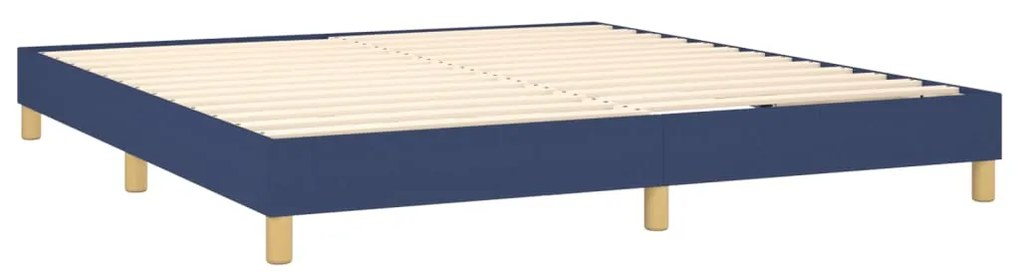 Estrutura de cama sem colchão 160x200 cm tecido azul