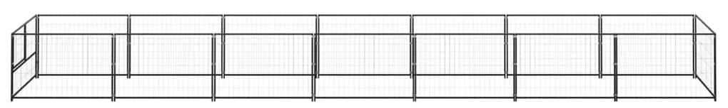 Canil para cães 7 m² aço preto