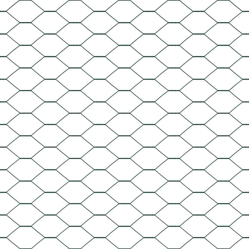 Cerca Hexagonal vidaXL Verde 1,6x50 m Aço