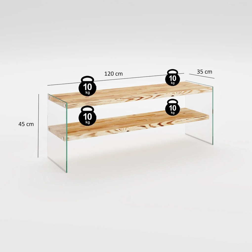 Conjunto de Mobiliário de Sala de Estar Niagara – Carvalho – TV Stand