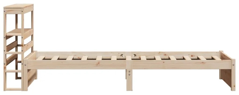 Estrutura de cama com cabeceira 90x200 cm pinho maciço