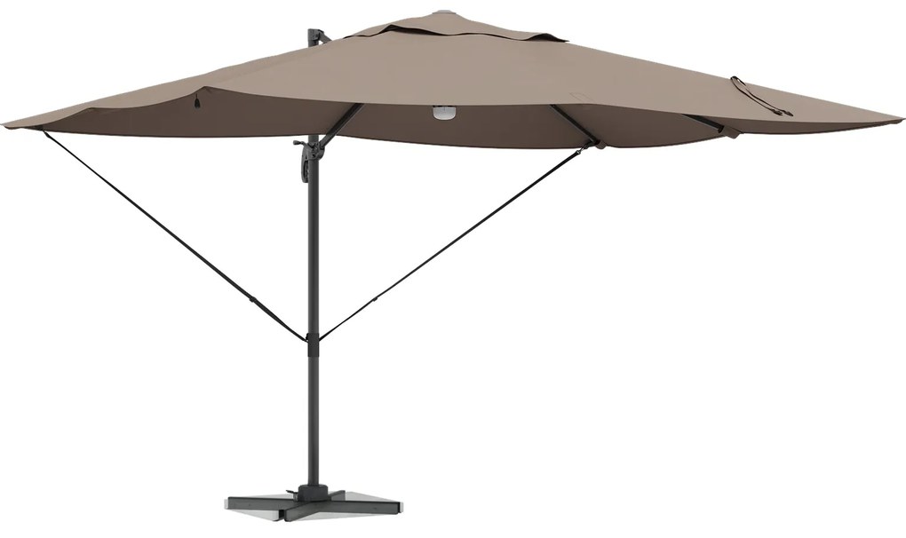 Guarda-sóis Cantilever - Taupe Taupe Tecido Grande