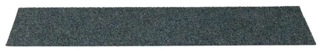 Tapetes de escada autoadesivos 15 peças 76x20 cm verde retangular