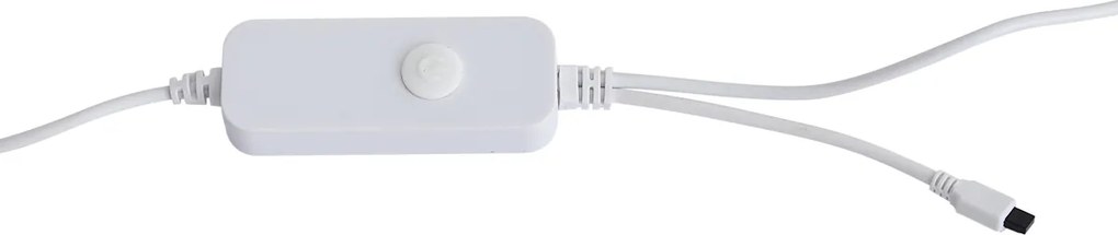 Cordão de luzes branco com ficha 3m incluindo LED regulável em Kelvin IP44 - Ropy