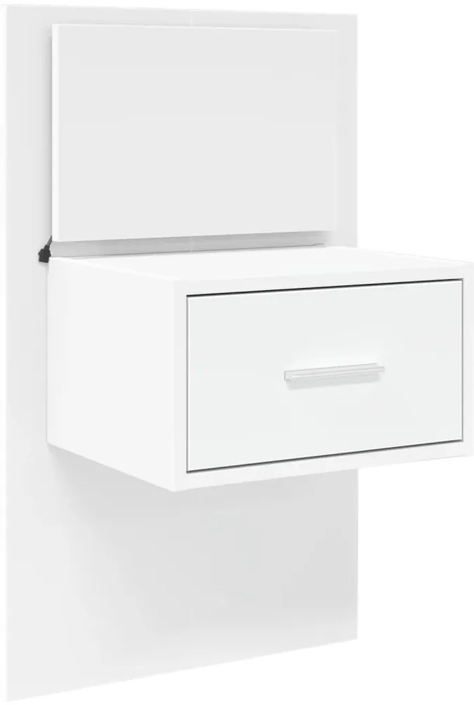 Cabeceira de cama c/ armários 240cm derivados de madeira branco