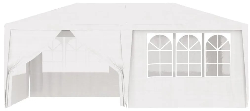 Tenda festas profissional + paredes laterais 4x6m 90g/m² branco