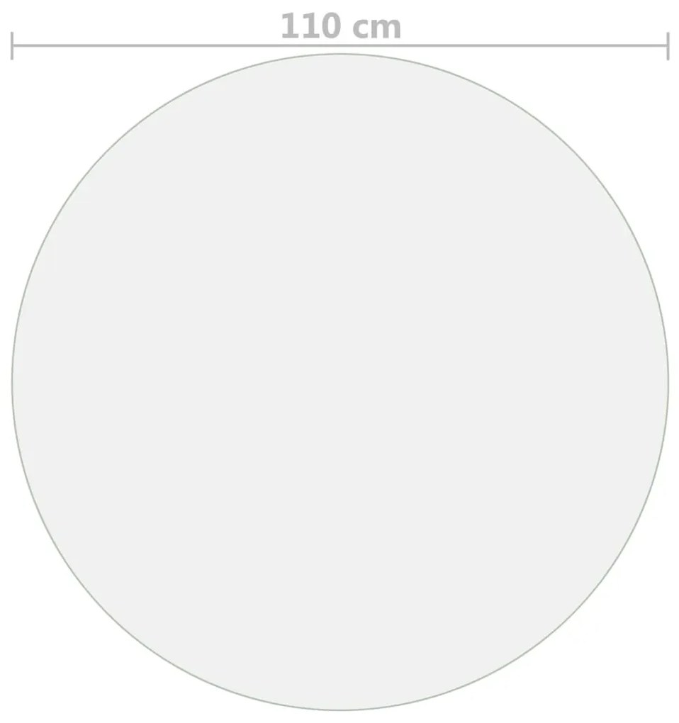 Protetor de mesa Ø 110 cm 2 mm PVC mate