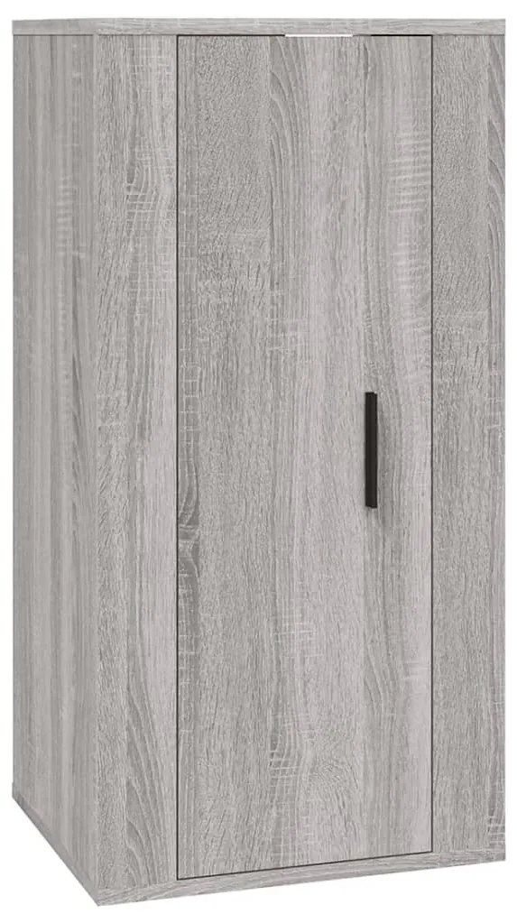 Conjunto móveis de TV 3 pcs madeira processada sonoma cinza