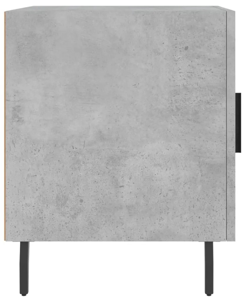 Mesa cabeceira 2pcs 40x40x50 cm derivados madeira cinza cimento