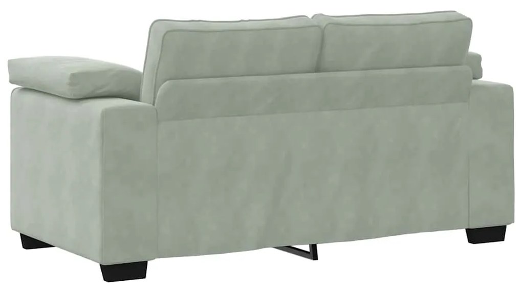 Sofá-luvas 120 cm veludo cinzento-claro