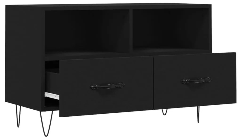 Móvel p/ TV 80x36x50 cm derivados de madeira preto