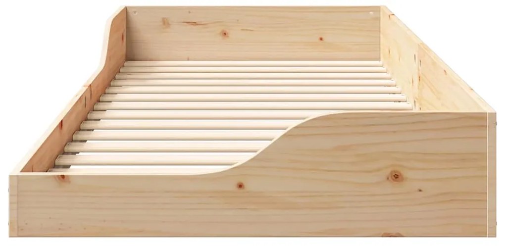 Estrutura de cama de chão Castanho 90 x 210 cm