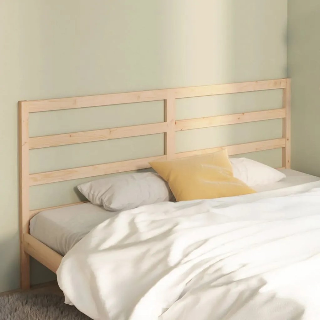 vidaXL Cabeceira de cama 206x4x100 cm pinho maciço