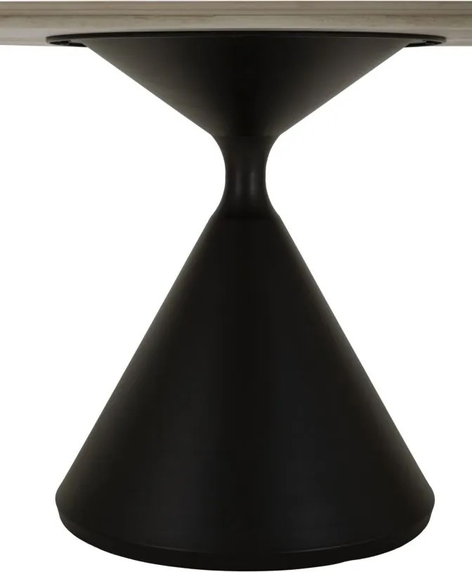MESA DE JANTAR 180X90X73 CM  MDF e FERRO CREME E PRETO