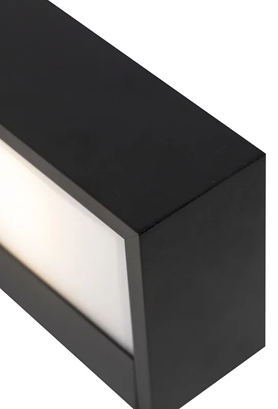 Candeeiro de parede design oblongo preto 35 cm - Houx Design