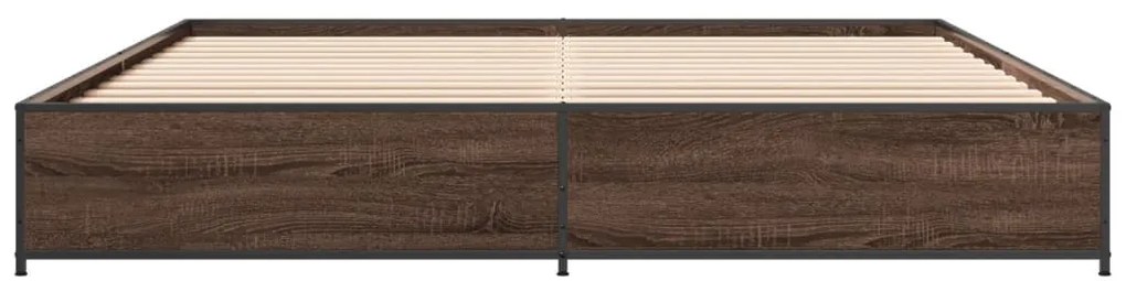 Estrutura de cama 200x200cm derivados madeira/metal