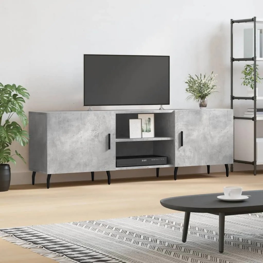 vidaXL Móvel de TV 150x30x50 cm derivados de madeira cinza-cimento