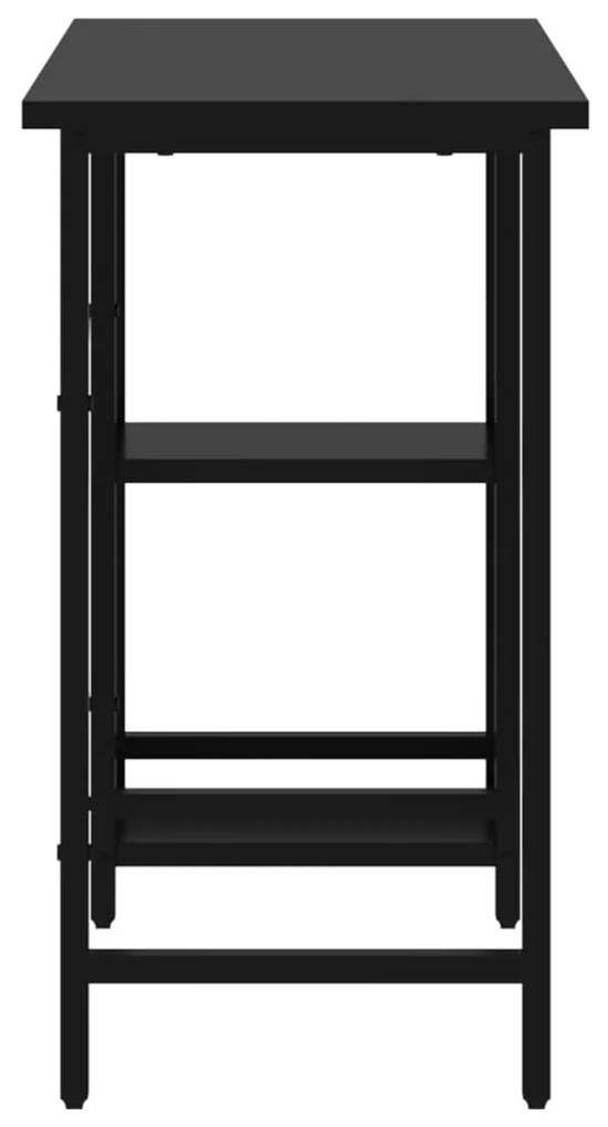 Secretária de computador 80x40x72 cm MDF e metal preto
