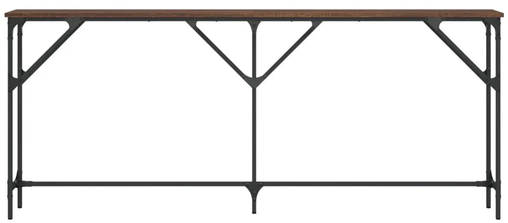 Mesa consola 180x23x75 cm derivados madeira carvalho castanho