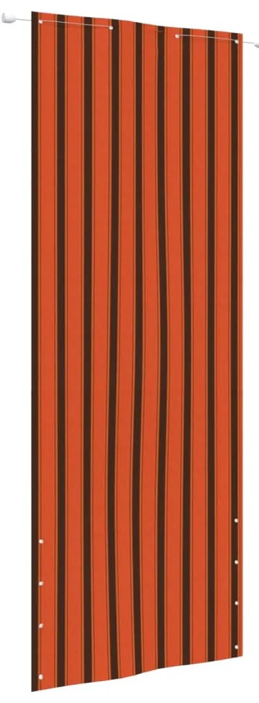 vidaXL Tela de varanda 80x240 cm tecido oxford laranja e castanho