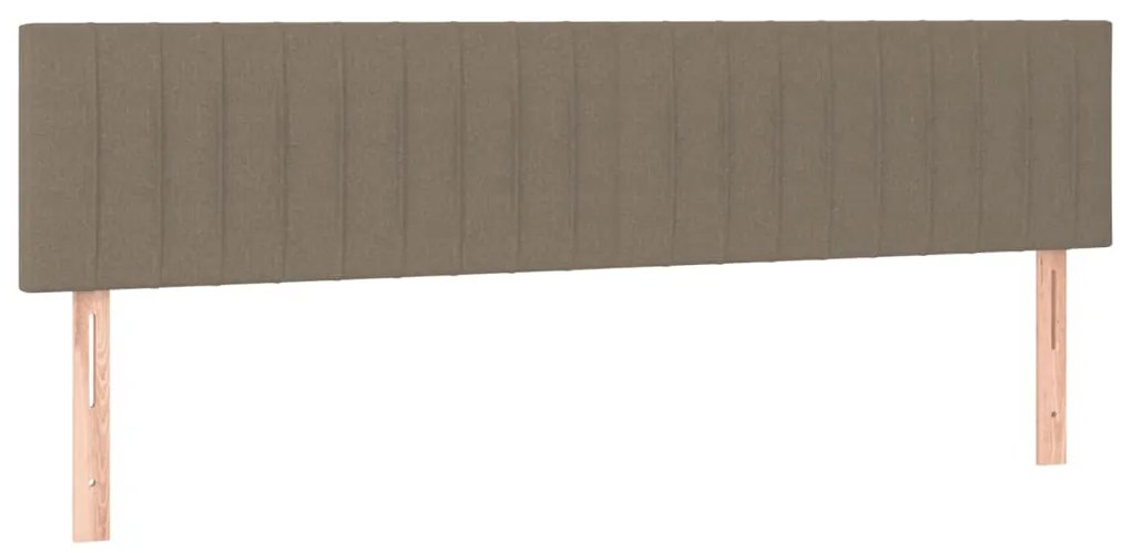 Cama box spring colchão/LED 120x190cm tecido cinza-acastanhado