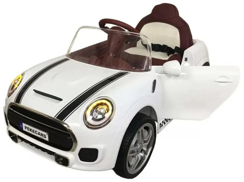 Carro elétrico para crianças Mini Style 12V 2.4G Branco