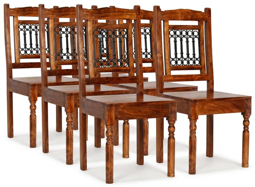 vidaXL Cadeiras de jantar 6 pcs madeira maciça clássico