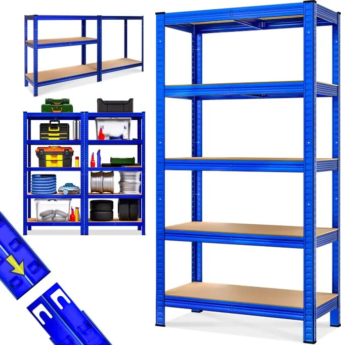 Estante para cargas pesadas até 875 kg 180 x 90 x 40 cm Azul