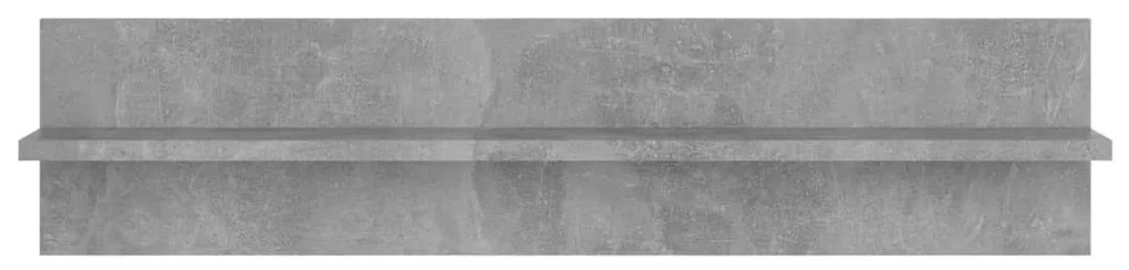 Estantes de parede 2 pcs 80x11,5x18 cm contrapl. cinza cimento