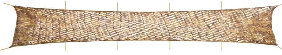 vidaXL Rede de camuflagem com saco de arrumação 1038x137 cm areia