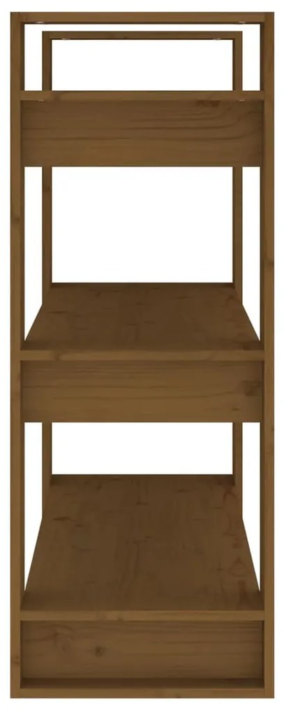 Estante/divisória 80x35x91 cm madeira maciça castanho mel