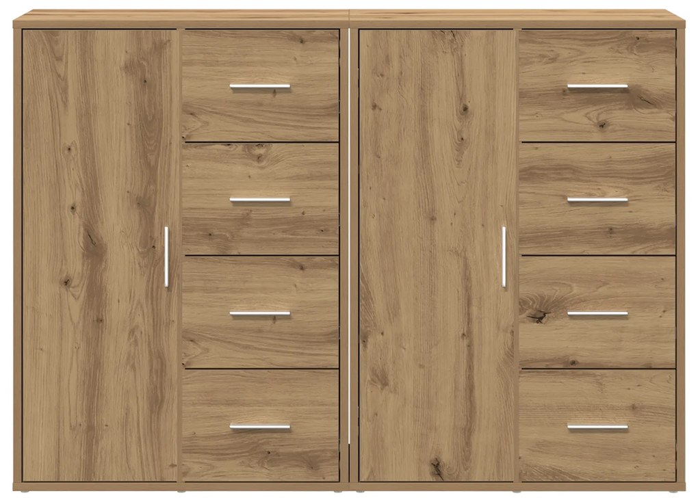 Buffets 2 pcs Carvalho Artesanal 60x31x84 cm Madeira de Engenharia