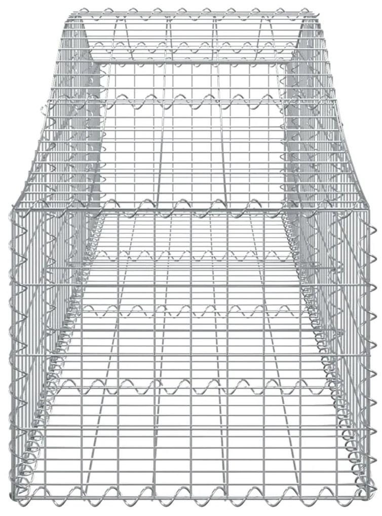 Cestos gabião arqueados 15pcs 200x50x40/60 cm ferro galvanizado