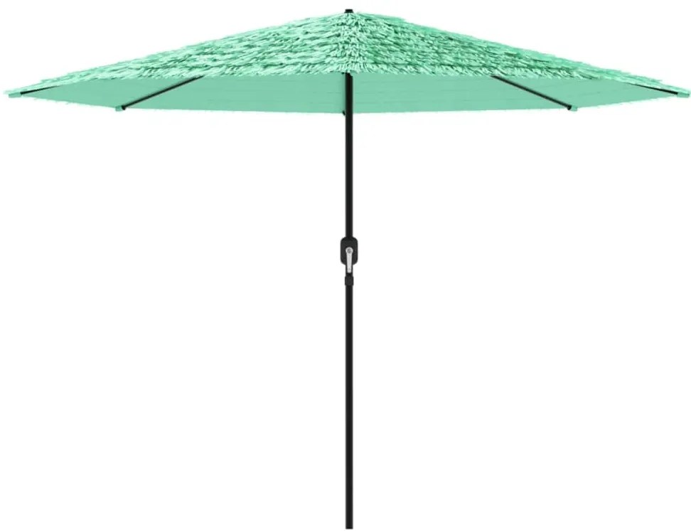 Guarda-sol de jardim com poste de aço 388x388x248 cm verde