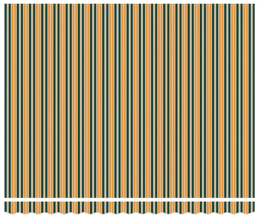 Toldo Retrátil Automático Verde e Amarelo 400x300 cm