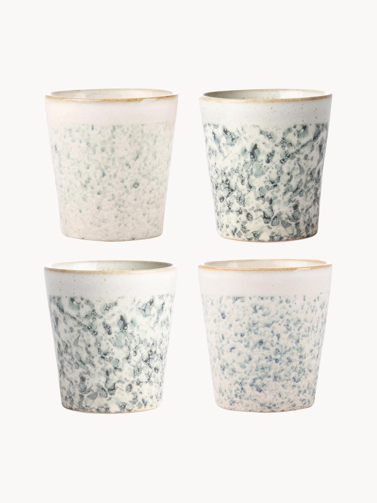 Canecas artesanais 70's, conjunto de 4