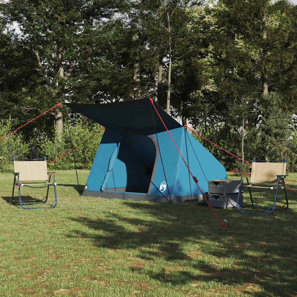 vidaXL Barraca de Camping com telhado Azul 282 x 225 x 154 cm tafetá