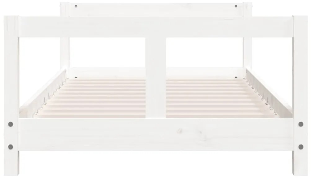 Estrutura de cama infantil 80x160 cm pinho maciço branco