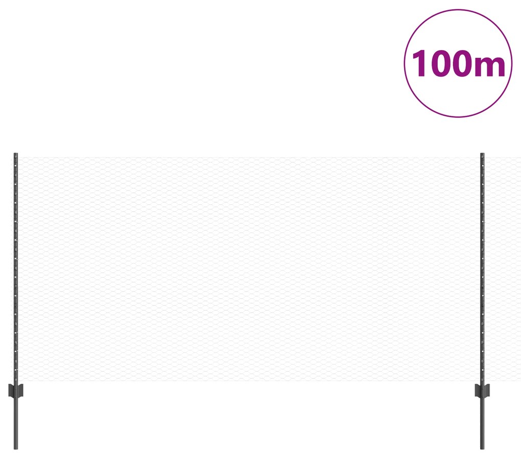 Postes de Cerca vidaXL 22 pcs U-Channel Cinza 120 cm Aço