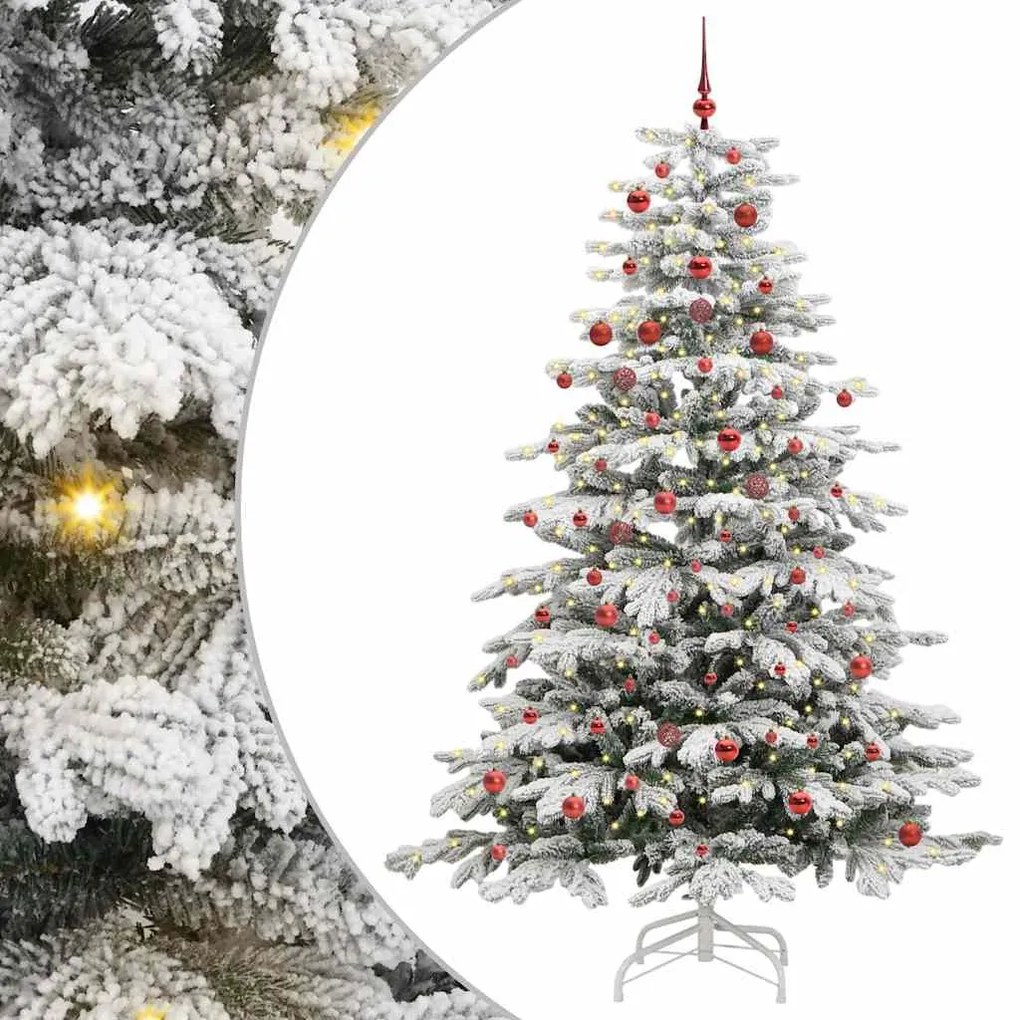 vidaXL Árvore de Natal Articulada Artificial Branco 210 cm PE e PVC