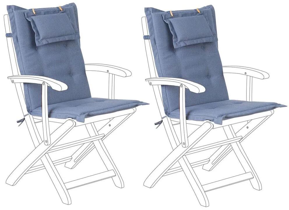 Conjunto de 2 almofadas azuis para a cadeira MAUI Beliani