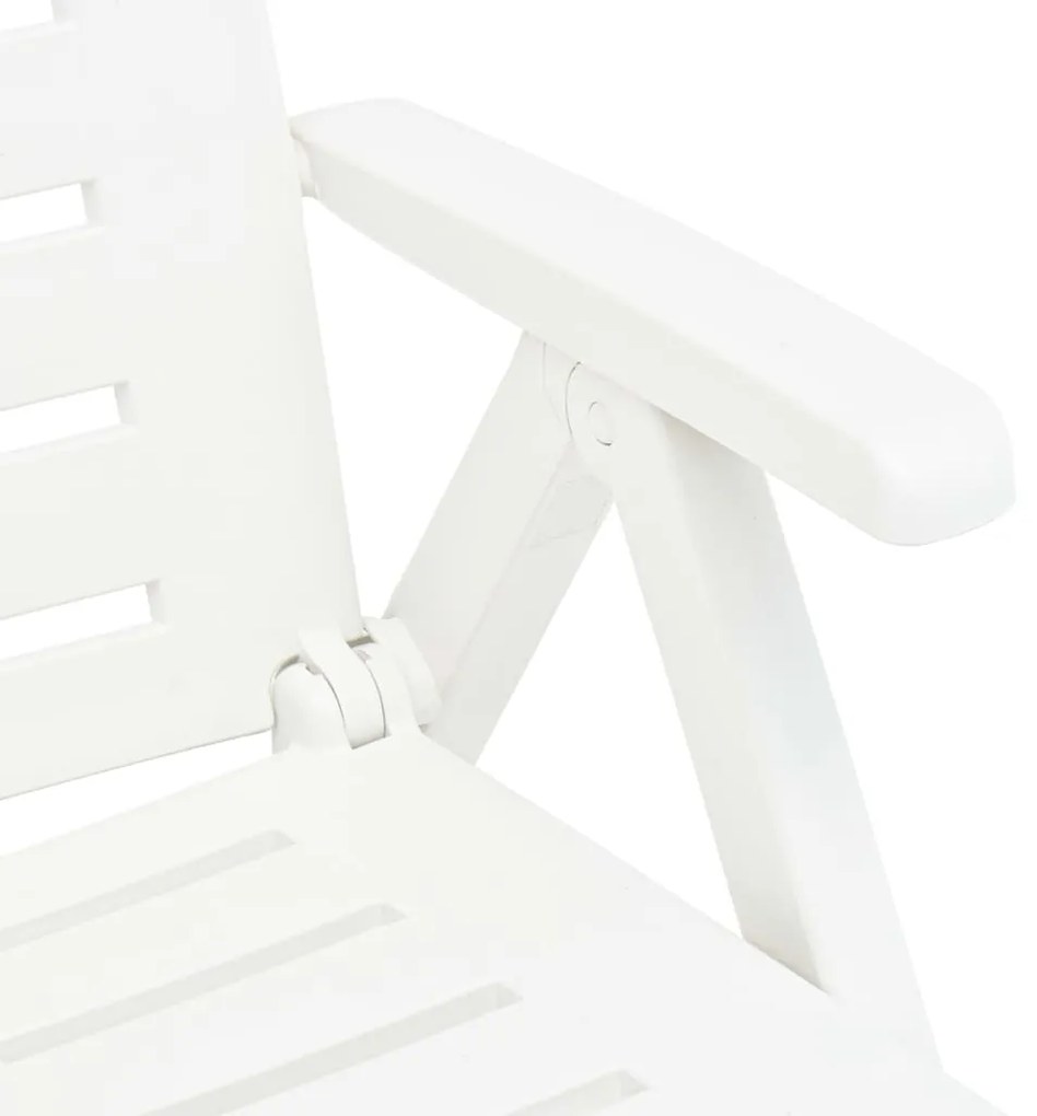 Espreguiçadeira dobrável plástico branco