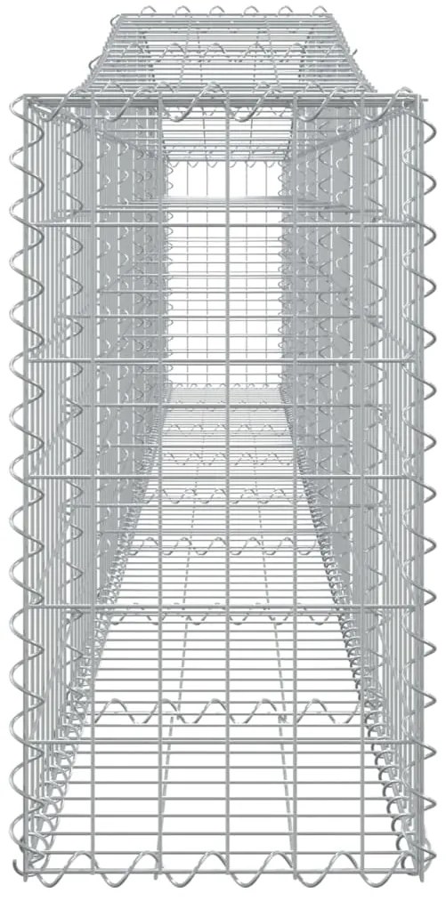 Cestos gabião arqueados 8 pcs 400x30x60/80 cm ferro galvanizado