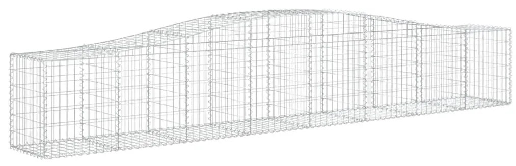Cestos gabião arqueados 2 pcs 400x50x60/80 cm ferro galvanizado