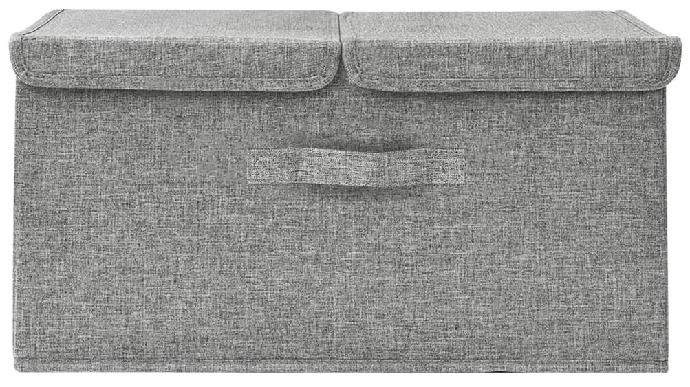 Caixa de arrumação 50x30x25 cm tecido cinzento